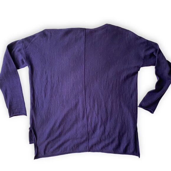 Eileen Fisher Gauzy Cowl Neck Sweater Merino Wool Minimalist Old Money Pullover - Picture 5 of 12